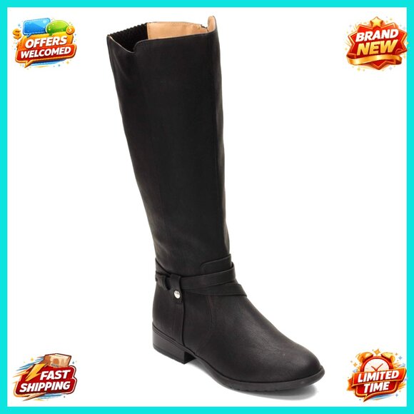Water-Resistant Wide Calf Riding Boots 14.5